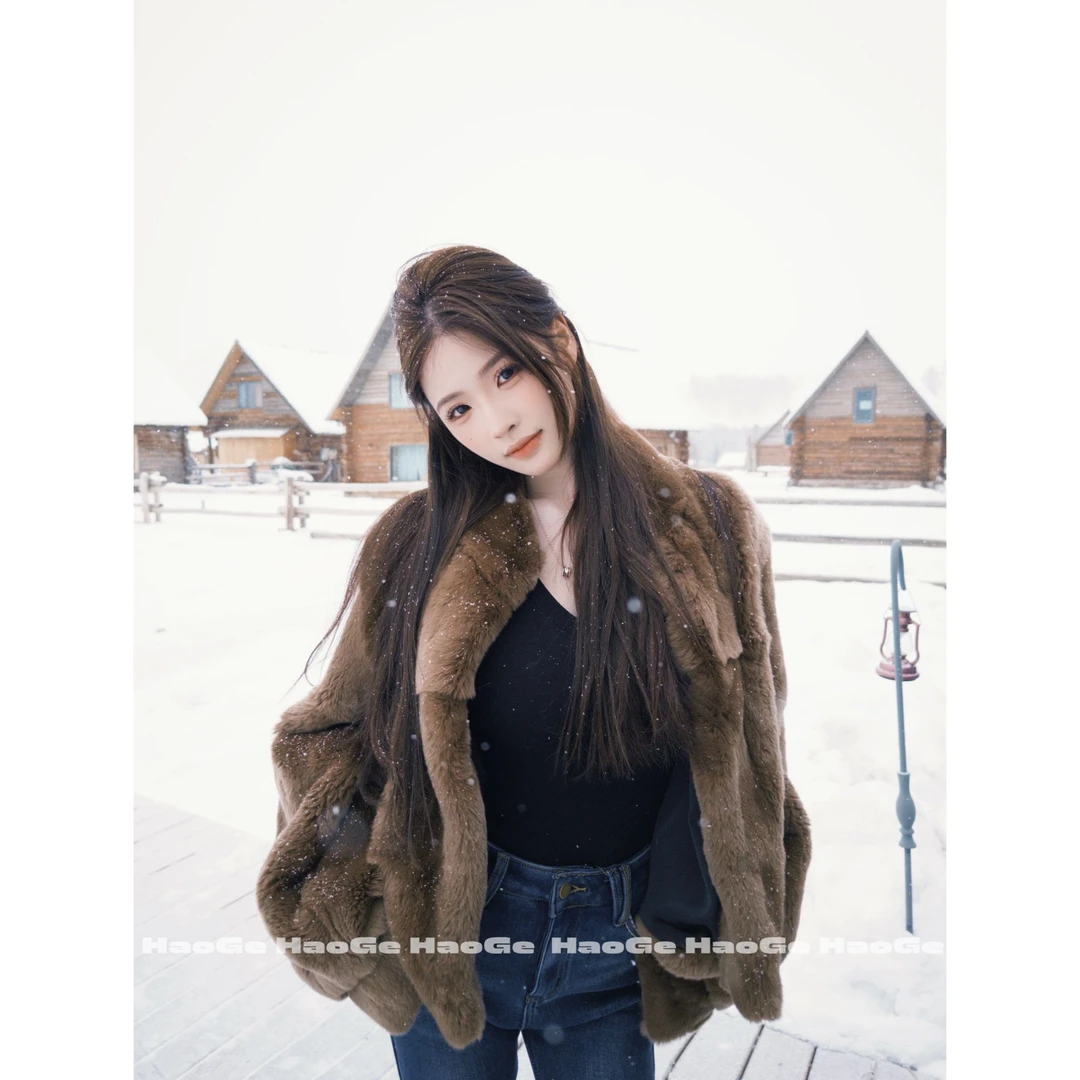 浩哥严选●德鲁纳HGD5PC5474A獭兔毛皮草预