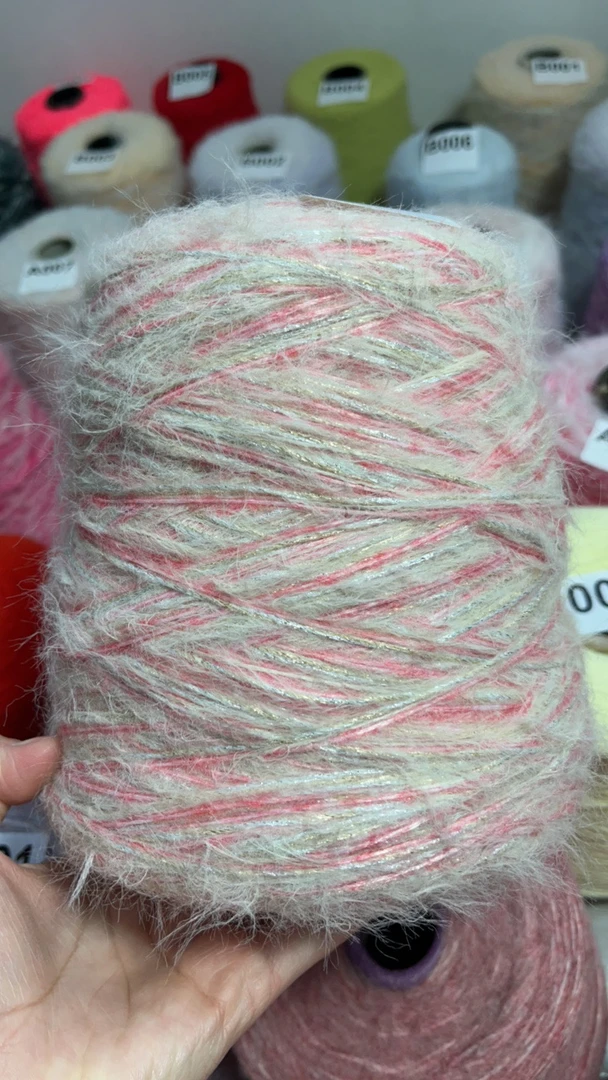 柔软亲肤精美手混纱线手工编织手工毛线机织手编绒毛