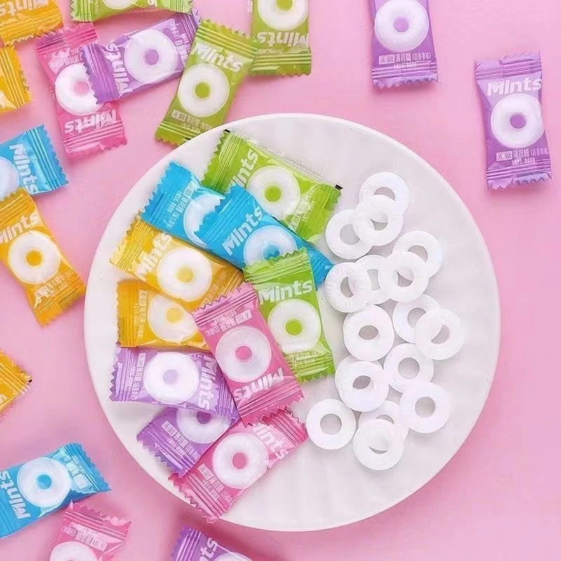 无糖薄荷糖清凉网红圈糖清新口气商务约会kiss火锅酒店招待水果味