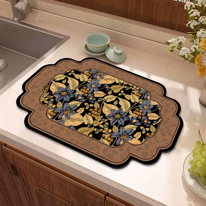 沥水垫复古台面家用速干茶垫碗碟隔热防水桌面防烫防油免洗