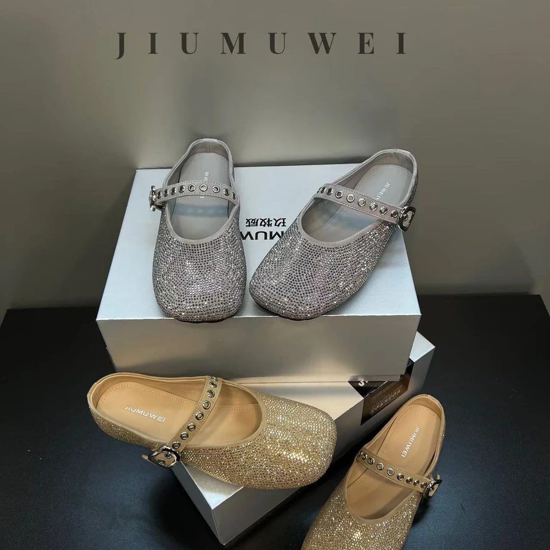 JIUMUWEI 满钻平底休闲鞋 1850 6819-10