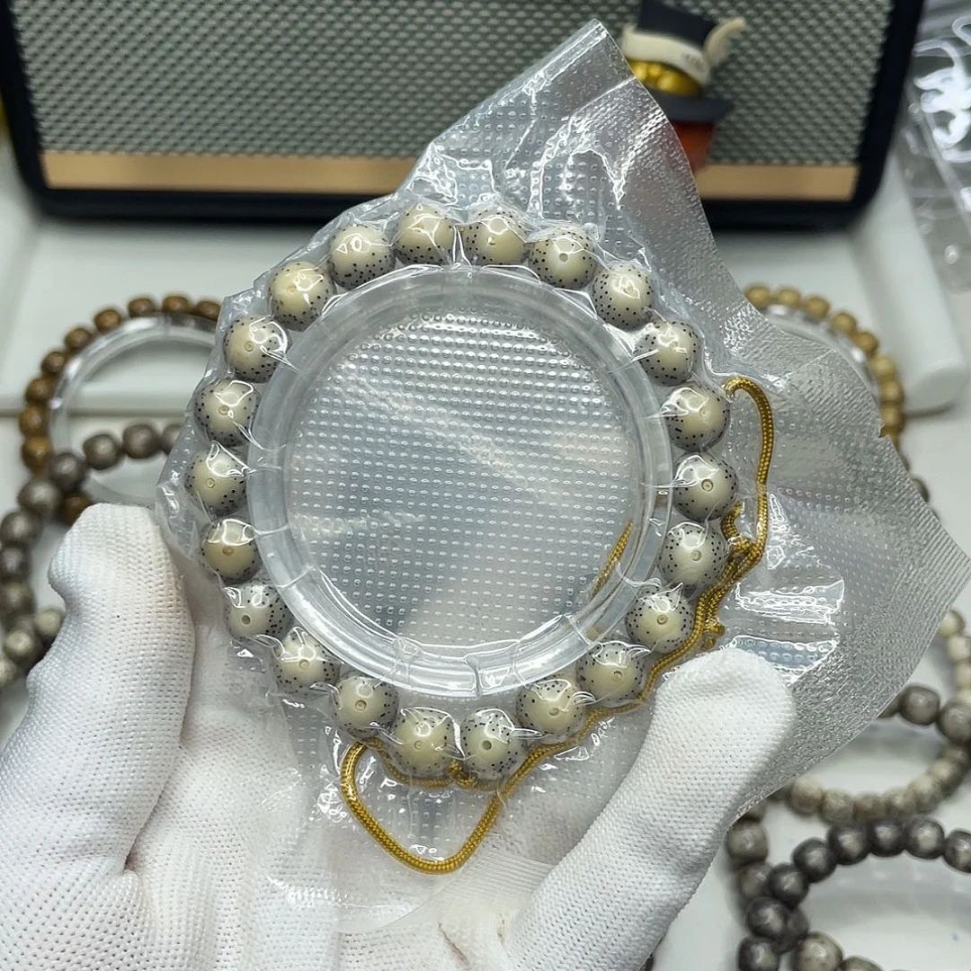 登***登星月菩提手串10mm灰冰大眼