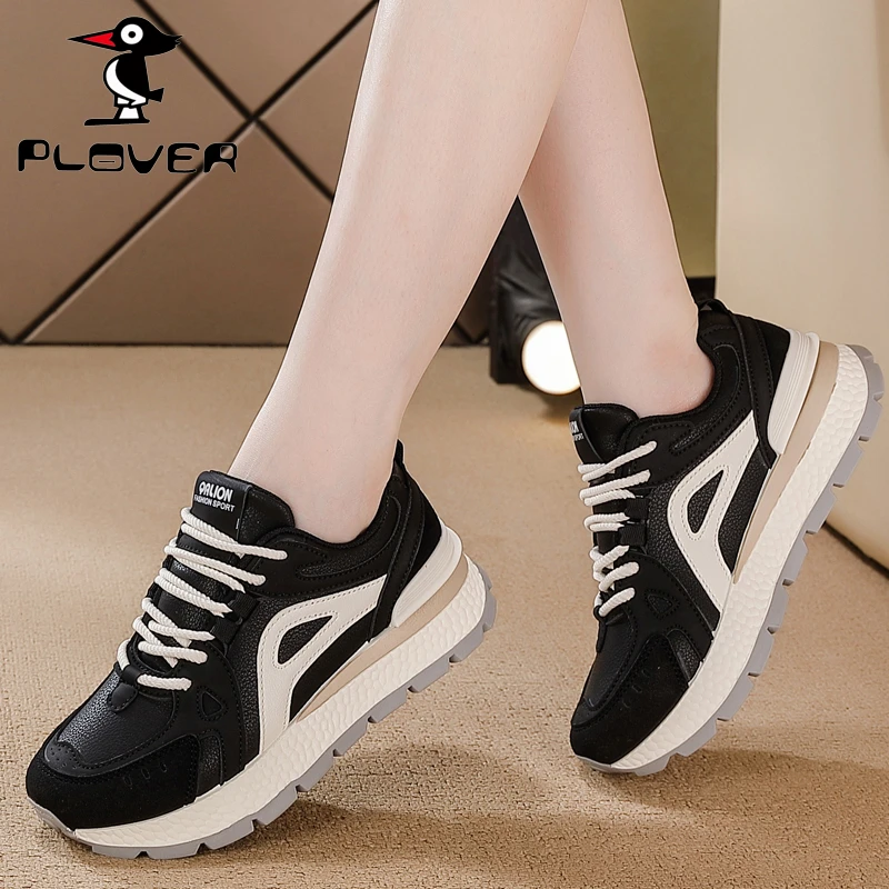 PLOVER轻便跑步鞋女2025秋季新款软底减震百搭软底防滑运动鞋女