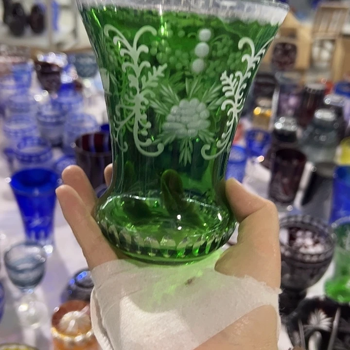 手柄款水晶玻璃微瑕一个