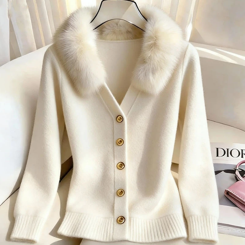 小众气质设计感毛领休闲上衣女款2025秋冬新款小个子毛呢保暖外套