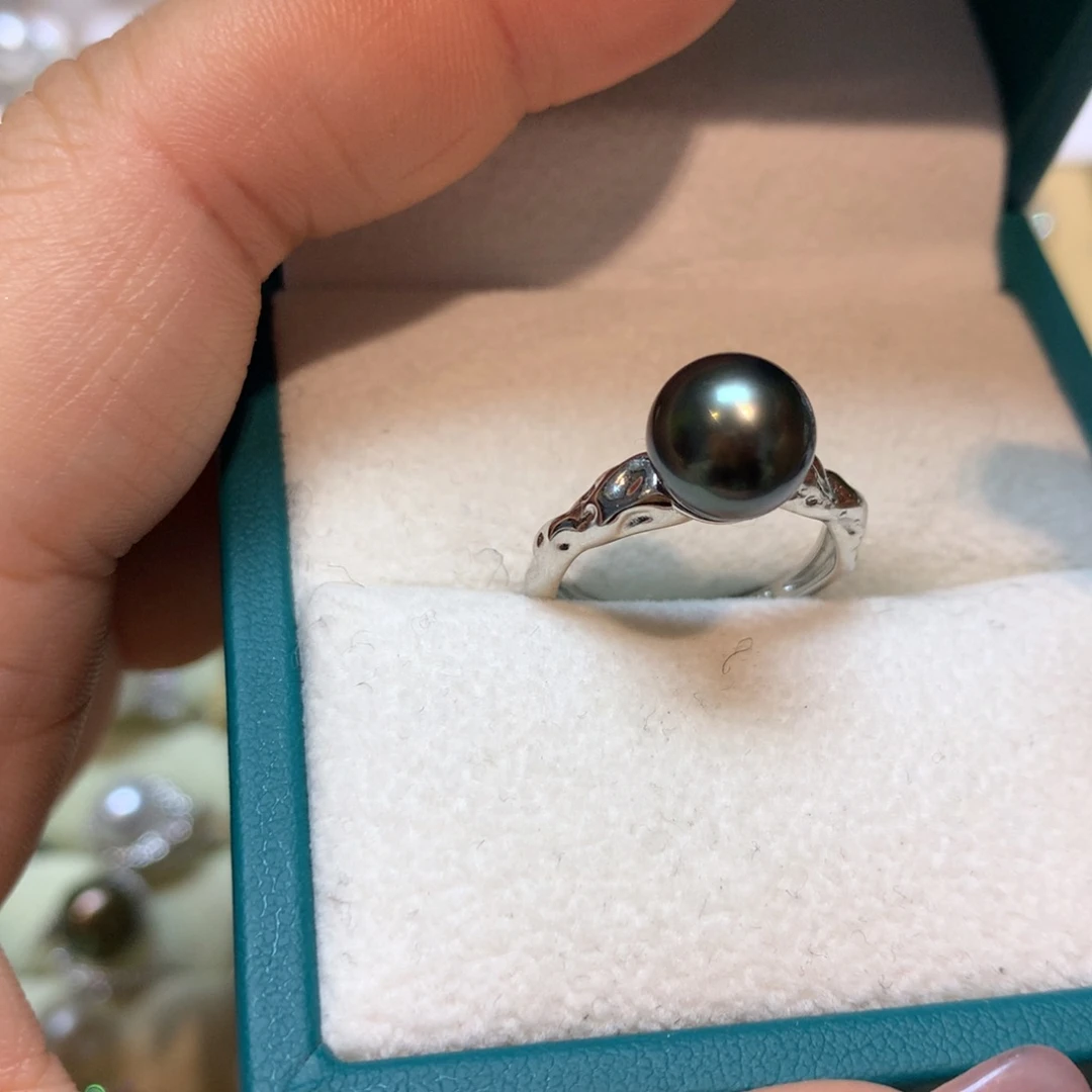 海水珍珠戒指银S925镶嵌
