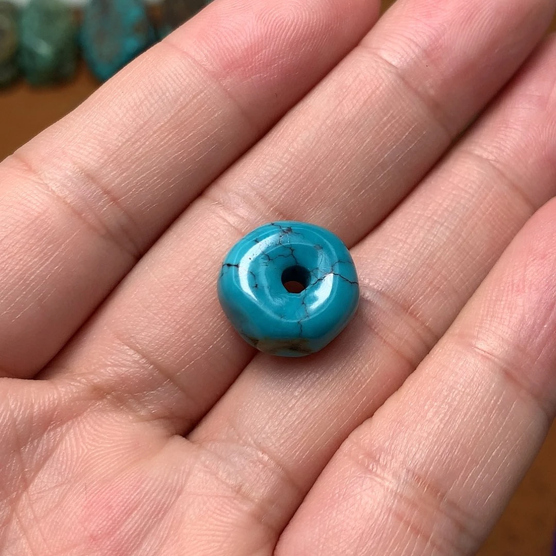 四***歪绿松石未镶嵌挂件