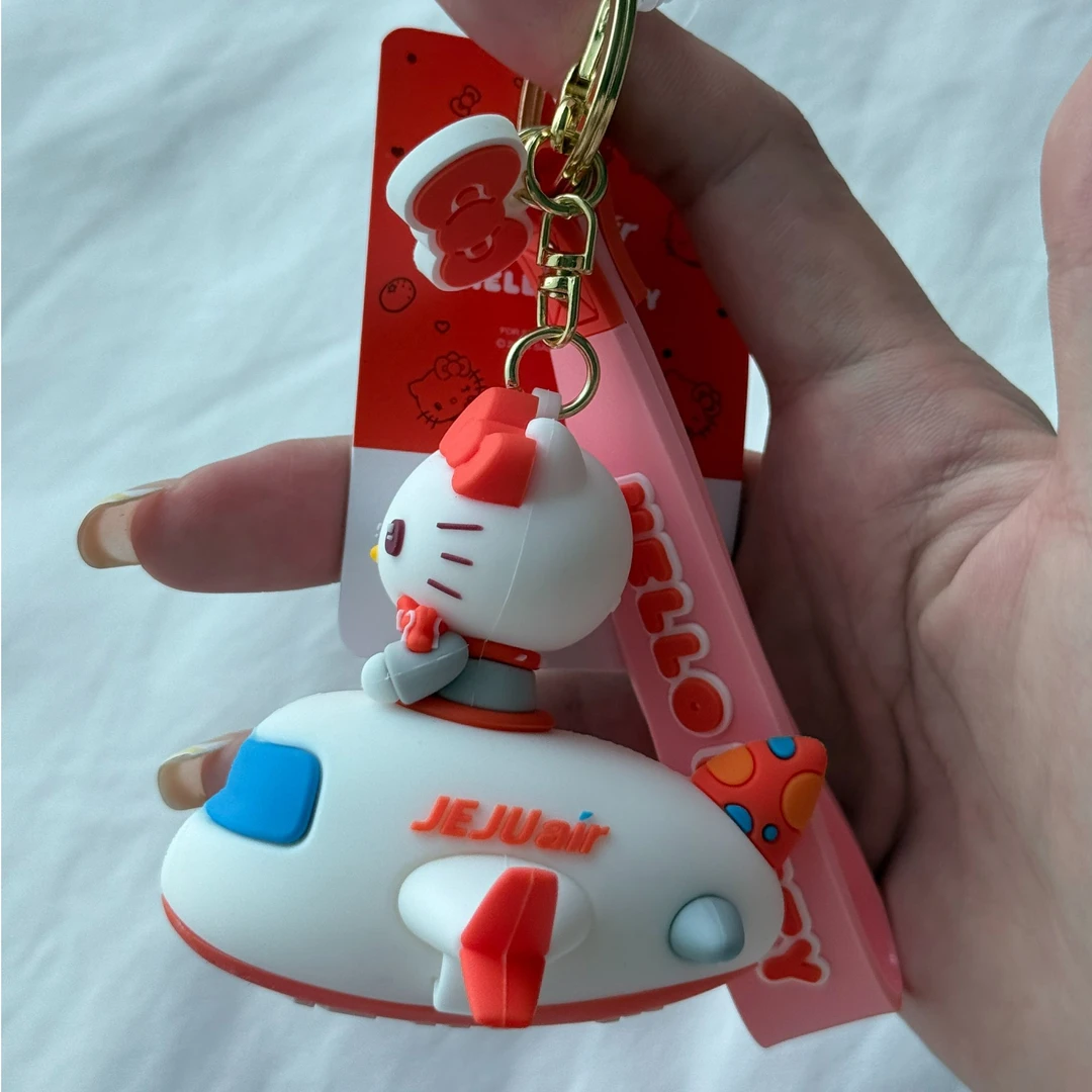 【济州岛限定】机场主题联名 kitty空姐坐飞机 Kitty手机钥匙链