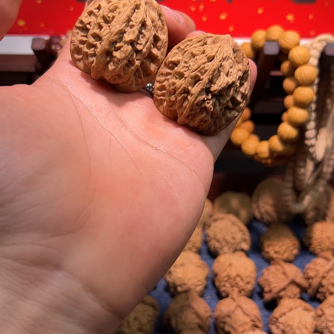 吊坠文玩核桃41全品精配麦穗虎头