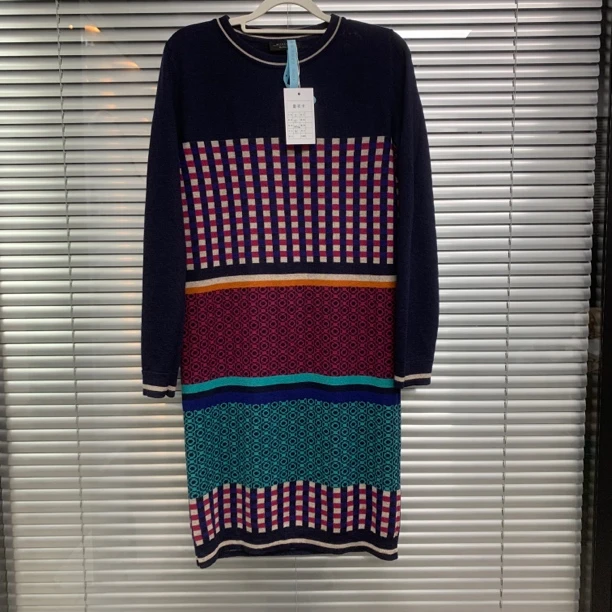 99新 MaxMara 拼色针织连衣裙/S码/A03920