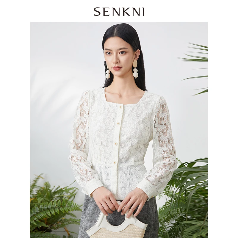 圣可尼弗里达蝴蝶蕾丝衫S321207OE