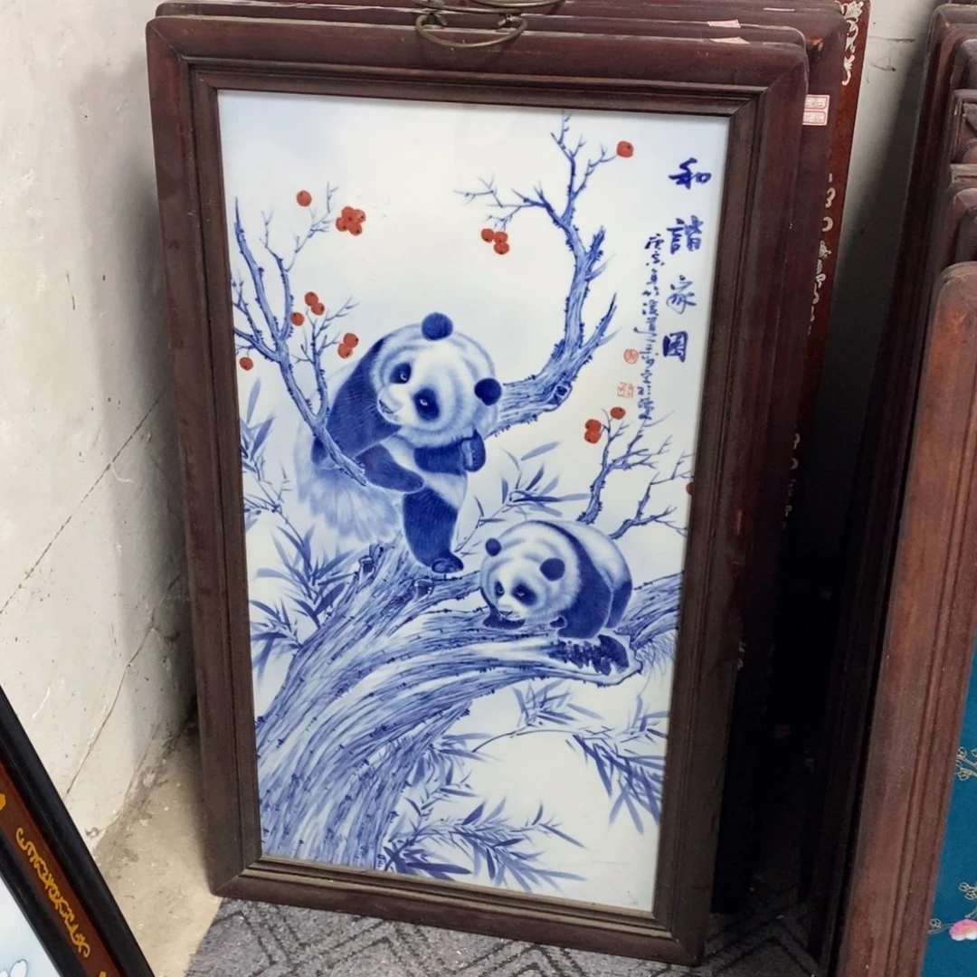 瓷90*52*1景德镇瓷板画柴窑烧制