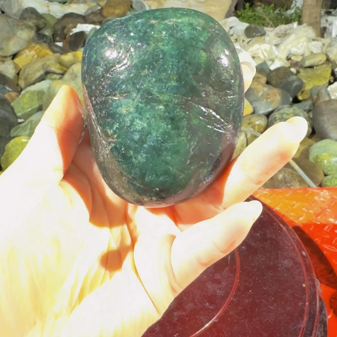 鸡***宝蛇纹石玉未镶嵌天然原石摆件工艺