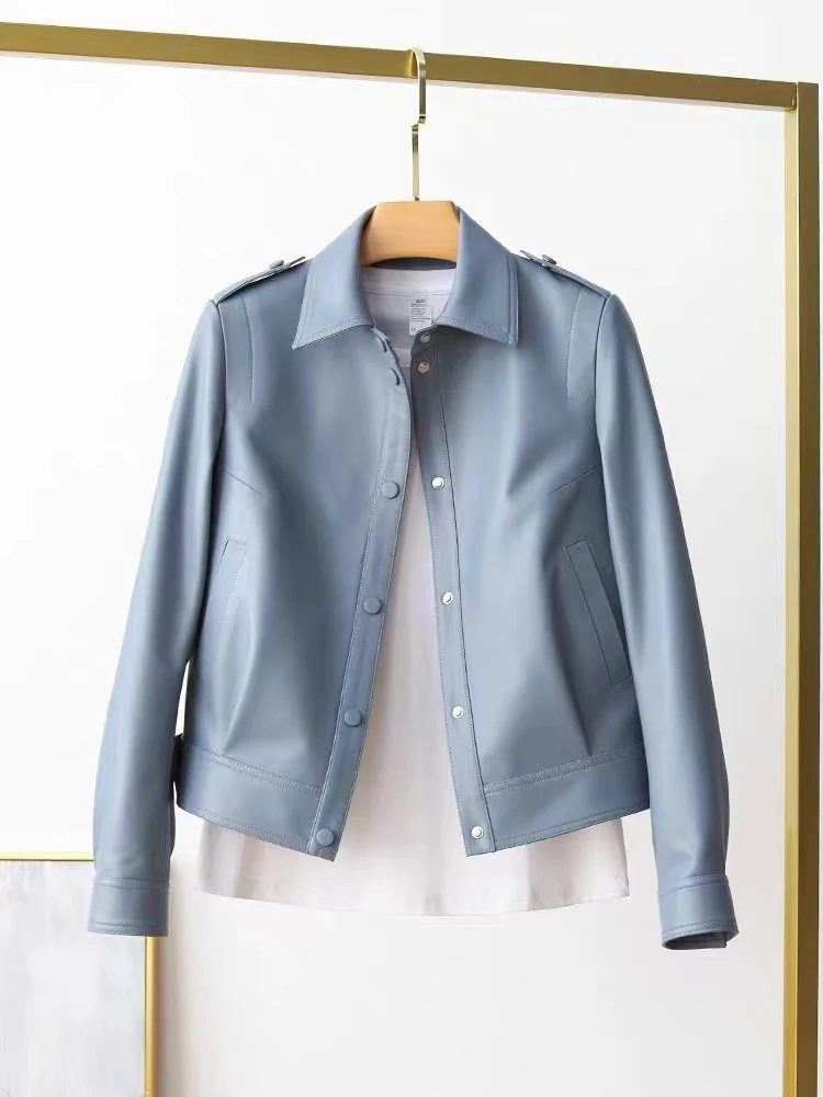 【A08】2025早秋新款轻奢时尚设计感休闲皮衣短外套女