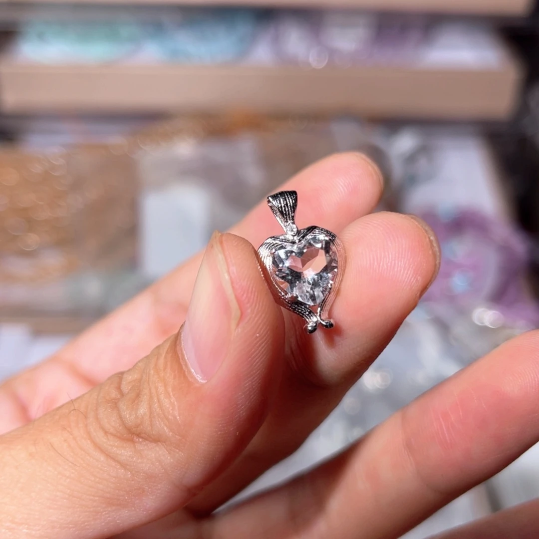 银S925镶嵌颈饰水晶白水晶004