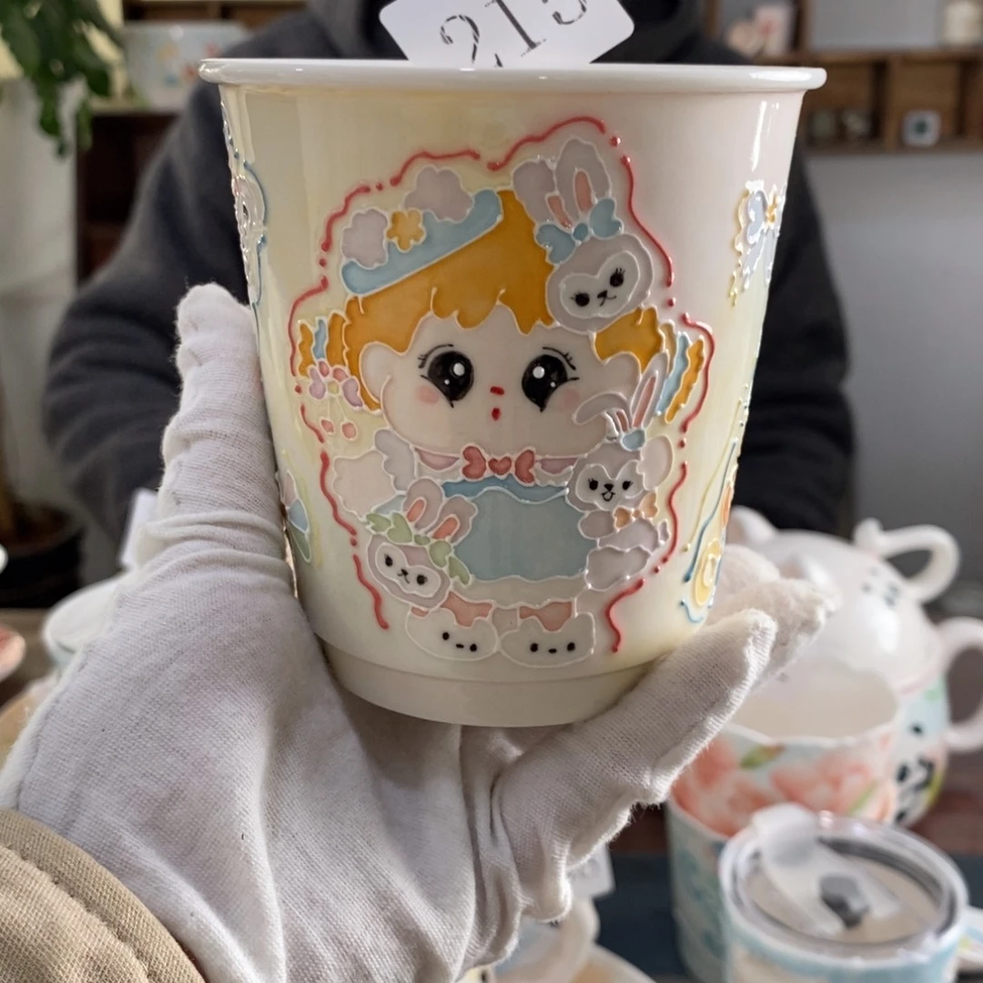 瓷片景德镇釉下彩手绘