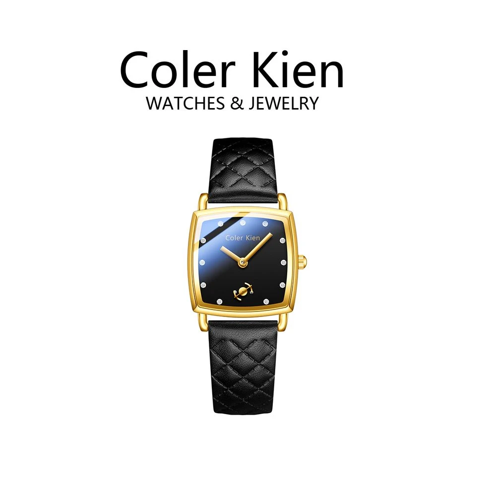 ColerKien小船锚时尚复古风格女士腕表轻奢气质小众简约百搭方形