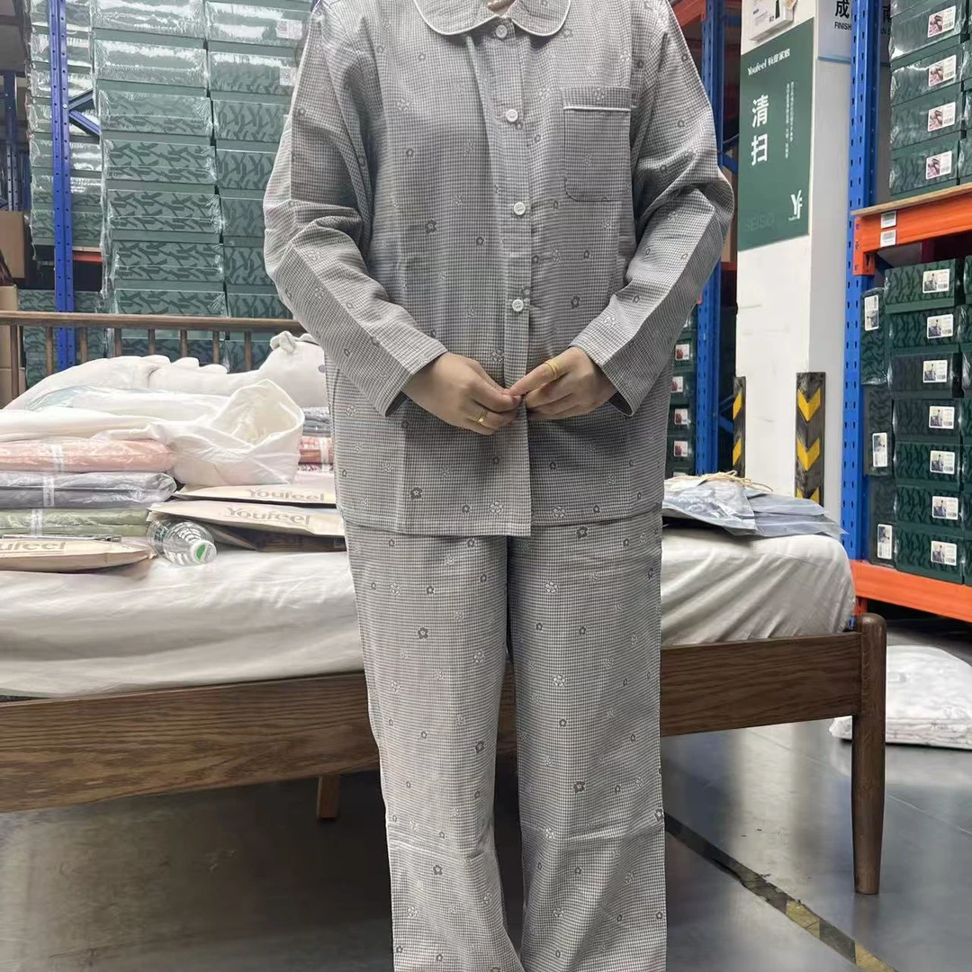 有斐/Youfeel双层纱色织3.0素影花簇家居服