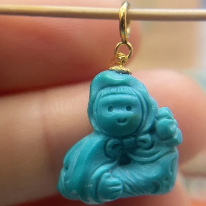 绿松石18K金镶嵌珠宝奇石