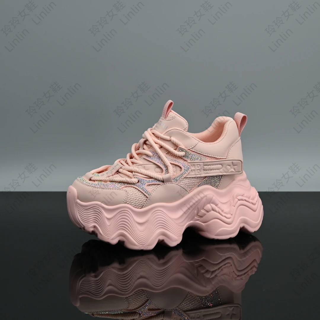 小个子厚底时尚老爹鞋女2025春季新款运动休闲鞋子J