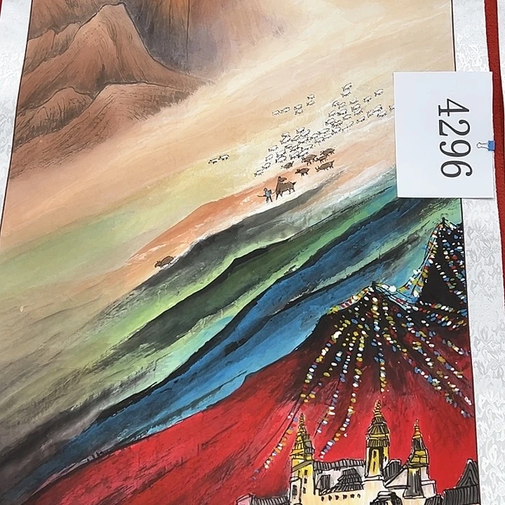 国画新年快乐纯手绘作品