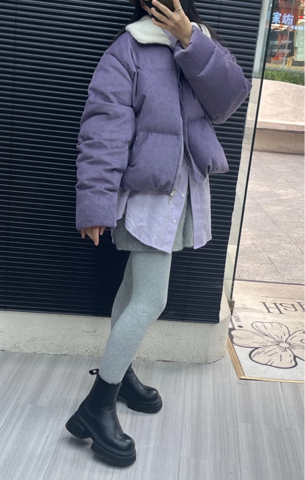 韩系百搭款显白高级定制羽绒服