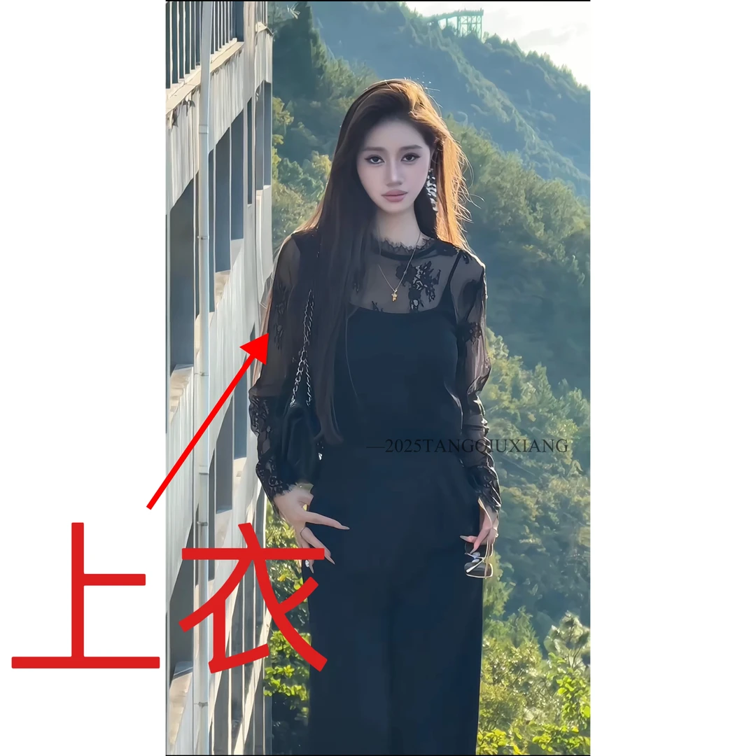 【闪耀倚光】新款法式蕾丝长袖上衣