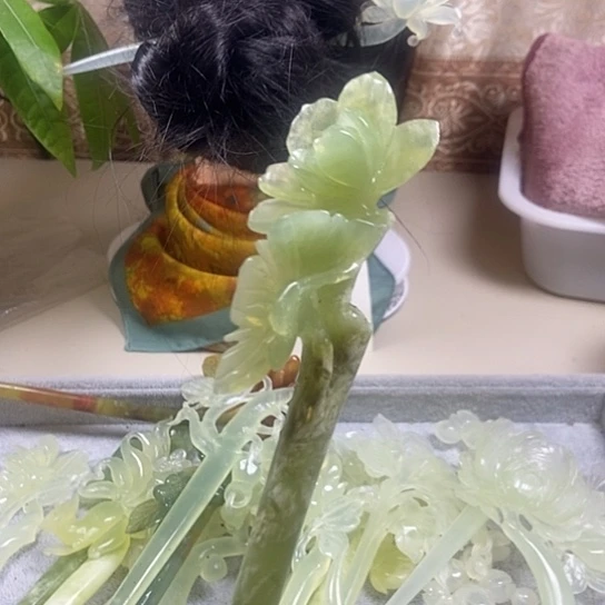 未镶嵌蛇纹石玉发饰