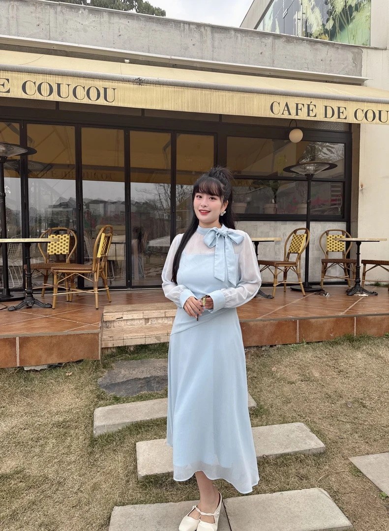 56075-胖MM法式高级感轻奢小众设计大码女春秋收腰连衣裙