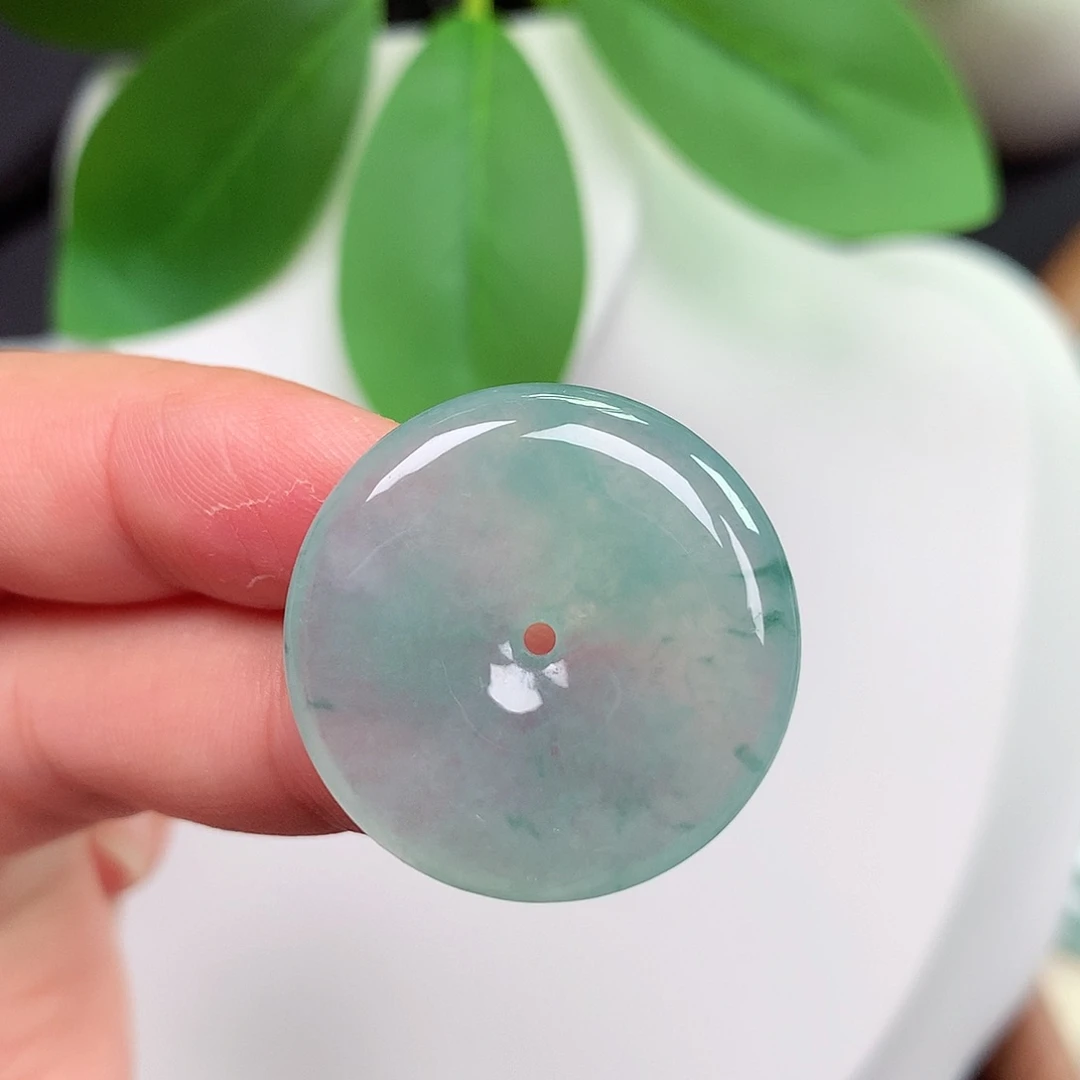 颈饰未镶嵌翡翠平安扣 25.2x4.6mm