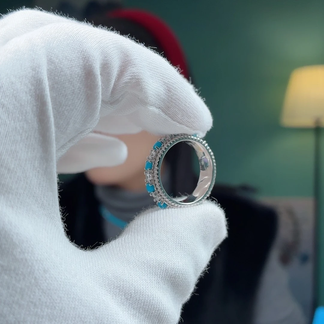 绿松石银S925镶嵌颈饰