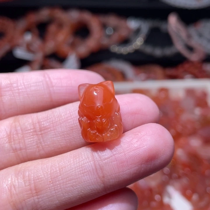 南红玛瑙冰飘配饰未镶嵌狐狸524