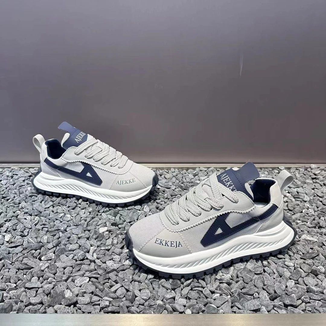 2025夏季新款厚底耐磨老爹鞋网面透气舒适潮流户外休闲鞋运动男鞋