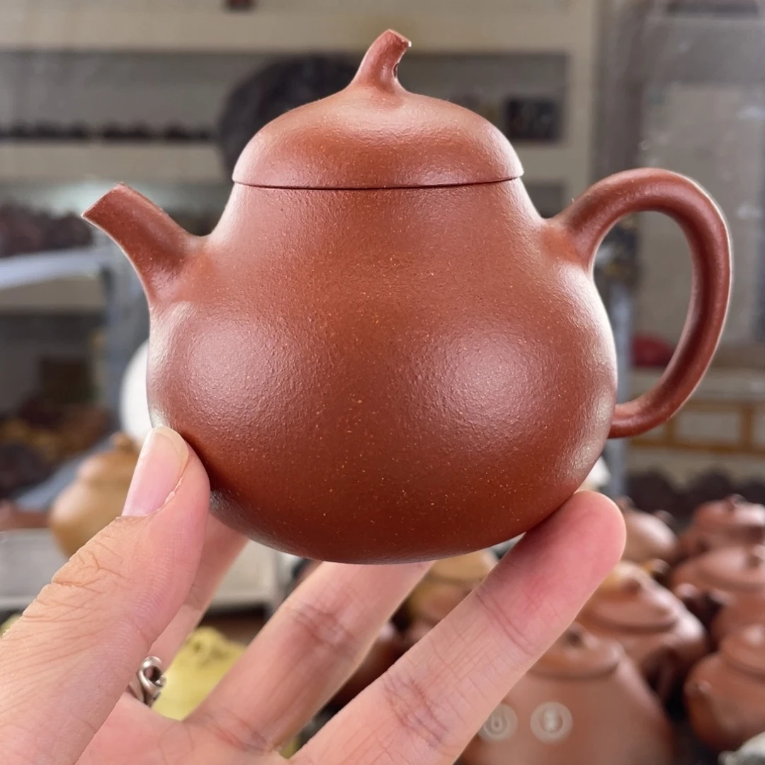 茶壶紫砂180cc红降坡茶壶