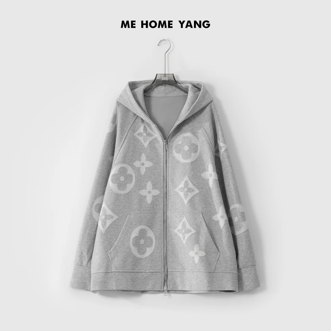 ME【四叶花卫衣】廓形大空间遮肉显瘦时尚百搭宽松休闲外套MESS0552