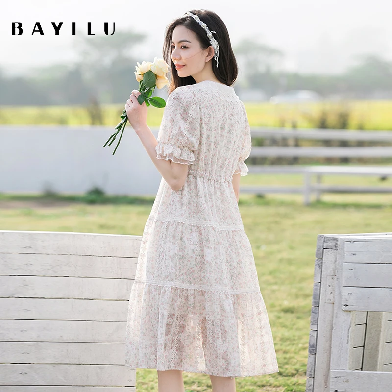 【千颂妮专享】芭依璐女装夏季新款时尚连衣裙86L7601
