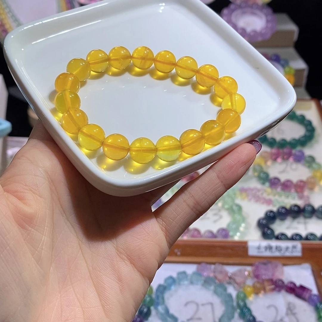 手链未镶嵌萤石暴力黄10mm