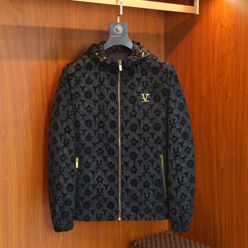 【香港tsko&官方联名】欧洲站2025春秋季新款植绒印花夹克男士潮