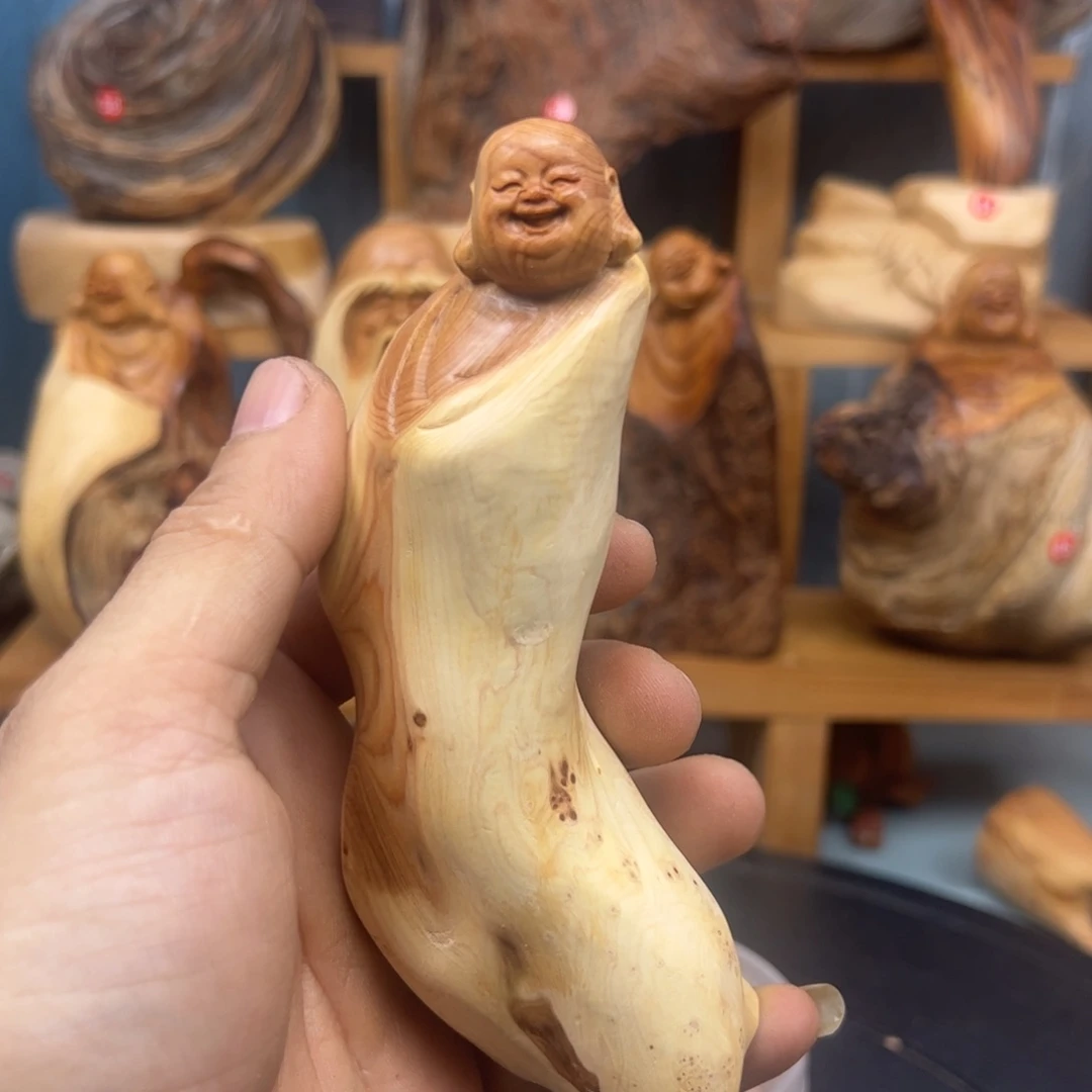 木剛崖柏木摆件手把件