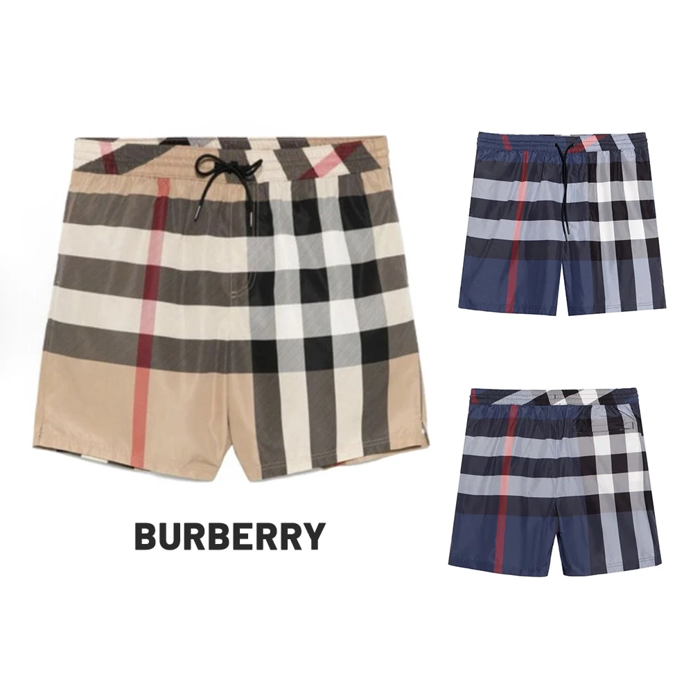 未使用 BURBERRY/博柏利 格纹系带口袋短裤