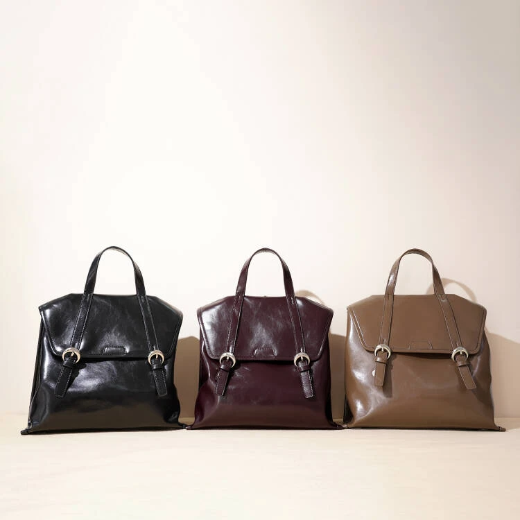 2025年新款都市简约双根双肩包百搭潮流时尚斜跨包