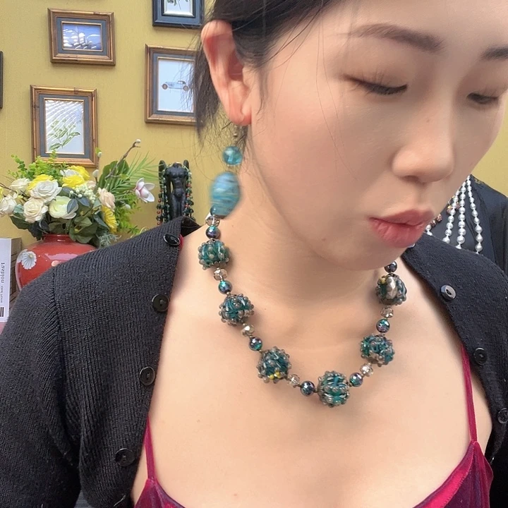 琉璃颈饰柔**月编号259 项链