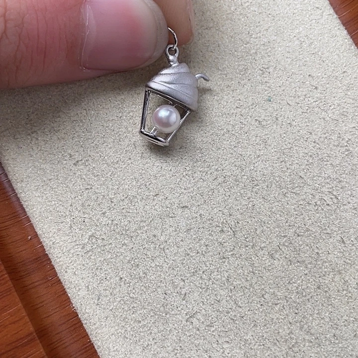 海水珍珠吊坠(不含链)银S925镶嵌
