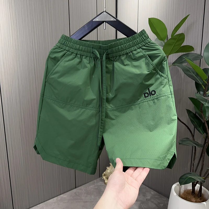 2025夏季新款网眼透气休闲短裤男士宽松痞帅百搭五分裤潮流沙滩裤