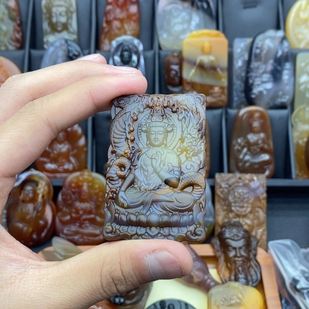 玛瑙/玉髓吊坠(赠链)未镶嵌*️****吊坠