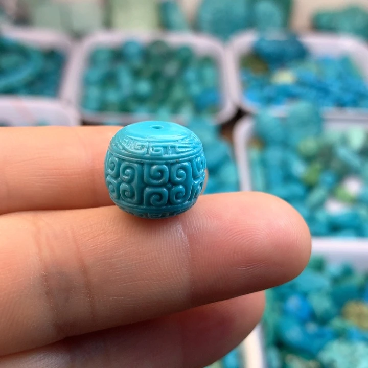 绿松石未镶嵌吊坠(不含链)15×13