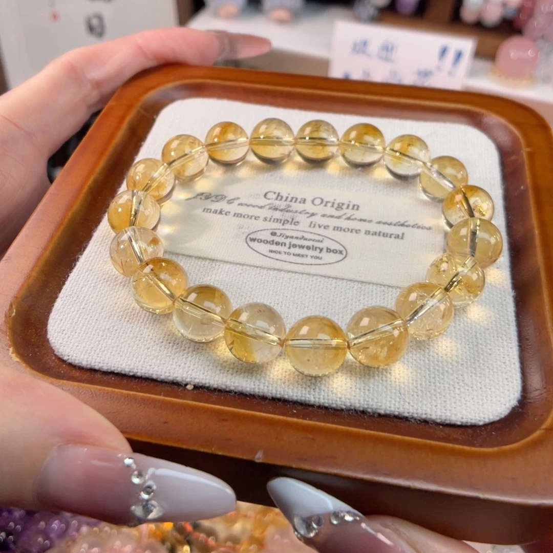 水晶手链未镶嵌巴西黄水晶10