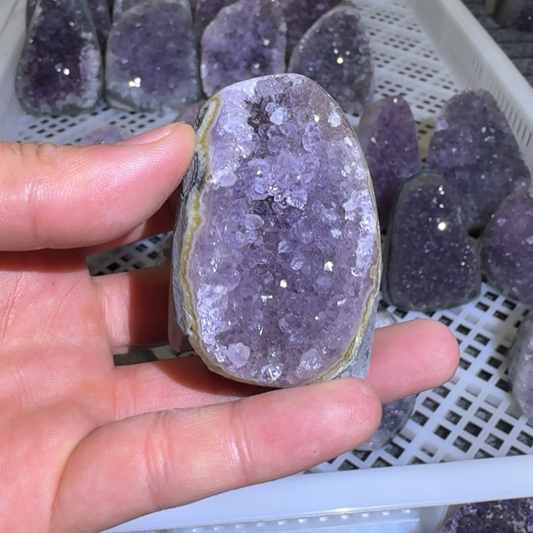 银S925镶嵌紫晶大型摆件（非配饰）