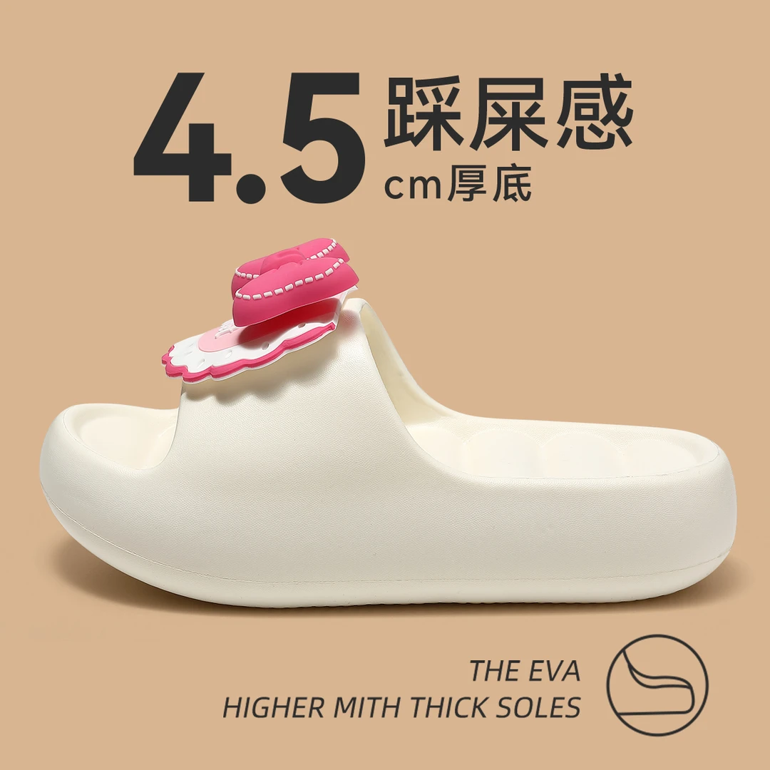 增高4.5cm底蝴蝶结拖鞋女士夏季2025新款居家防滑踩屎感凉拖外穿