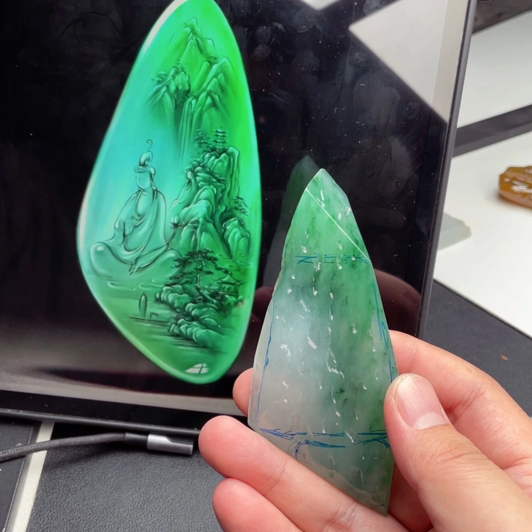 定制翡翠未镶嵌包工